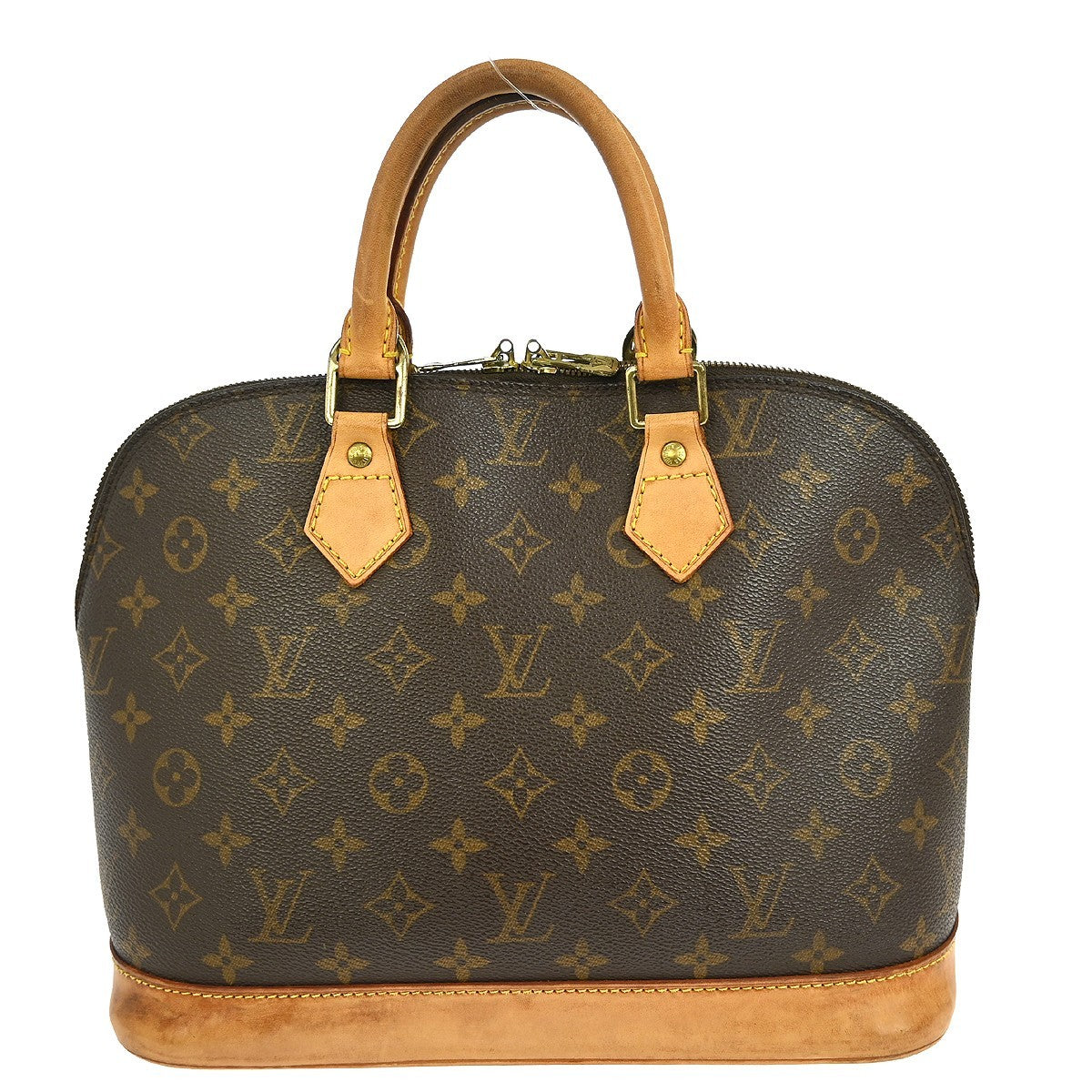 Louis Vuitton Alma Handbag Monogram Canvas, BROWN, CANVAS, Handbag