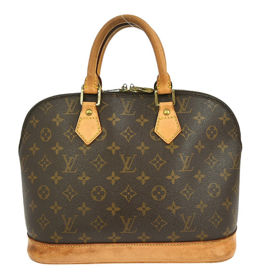 Louis Vuitton Alma Handbag Monogram Canvas, BROWN, CANVAS, Handbag