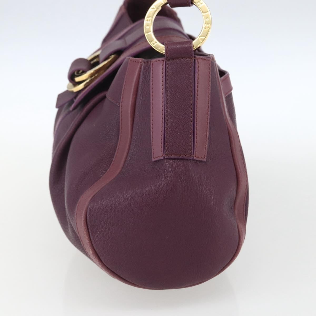 Bvlgari Chandra Satchel Leather, PURPLE, LEATHER, Shoulder bag