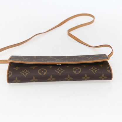 Louis Vuitton Twin Handbag Monogram Canvas, BROWN, CANVAS, Clutche & pouche