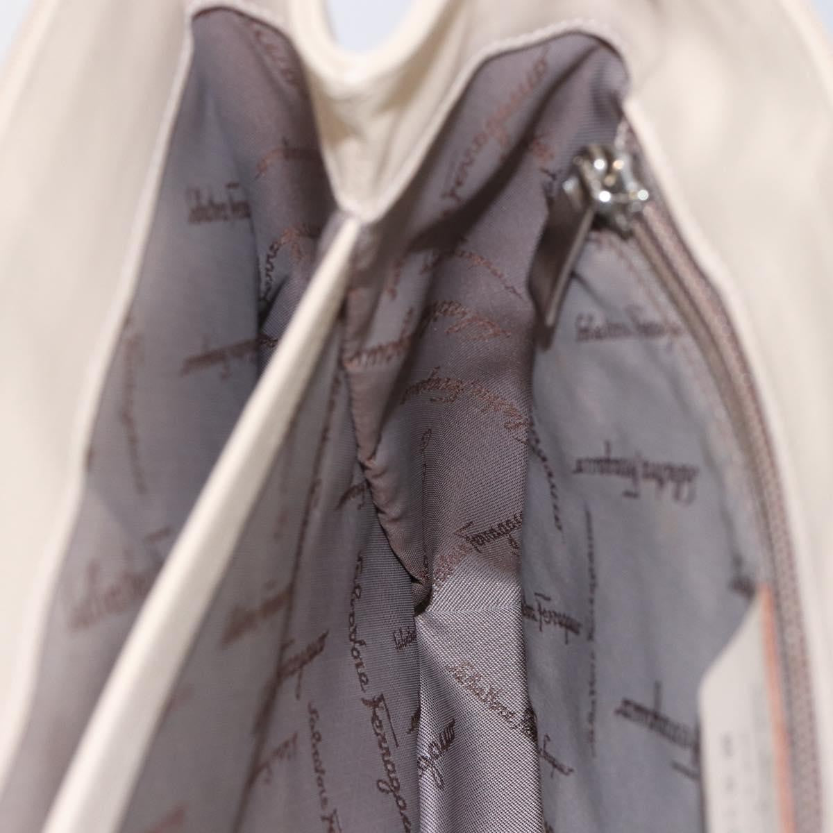 Salvatore Ferragamo Vintage Gancini Cage Top Handle Bag Canvas, BEIGE, CANVAS, Bag