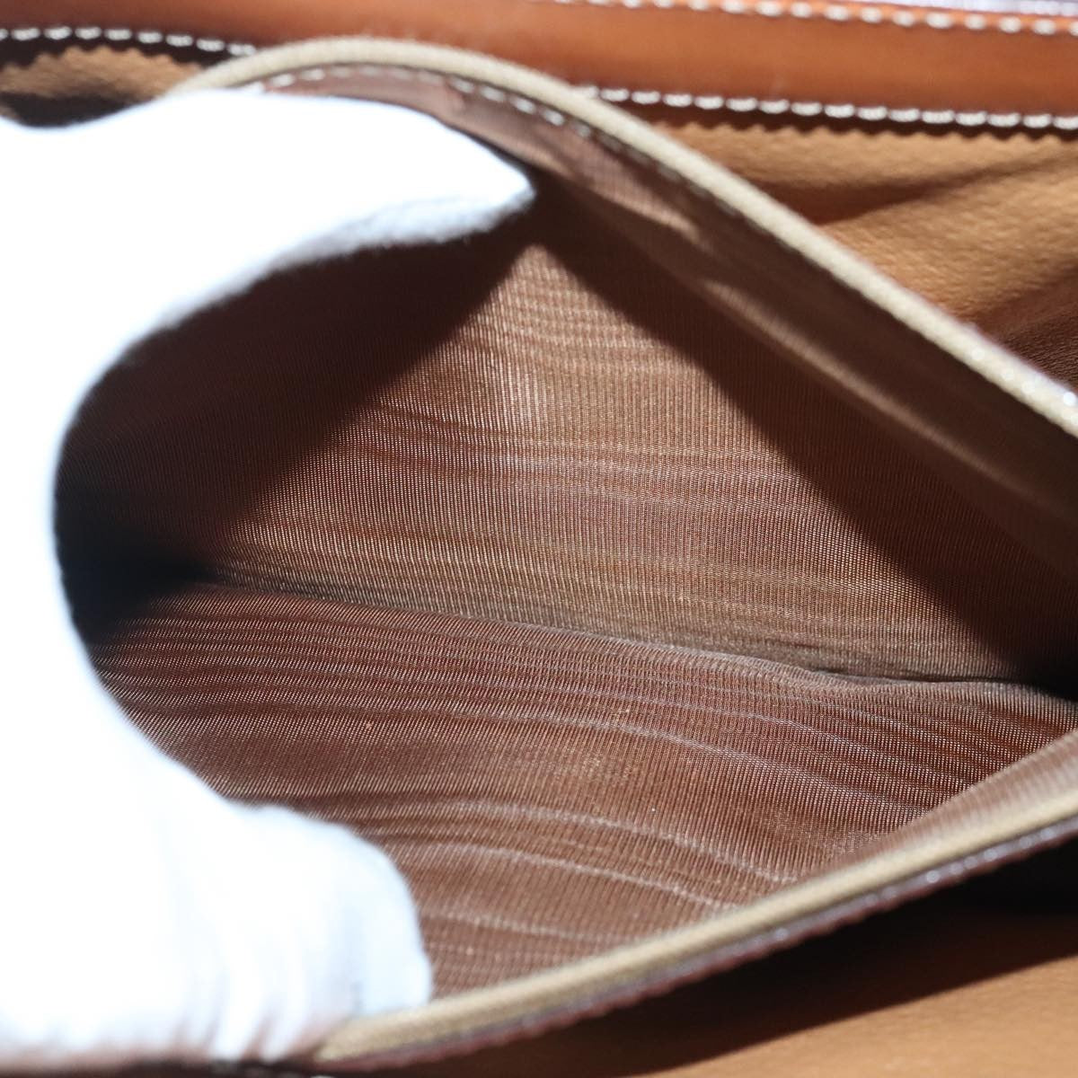 Celine Vintage Convertible Top Handle Bag Macadam Coated Canvas, BROWN, CANVAS, Handbag