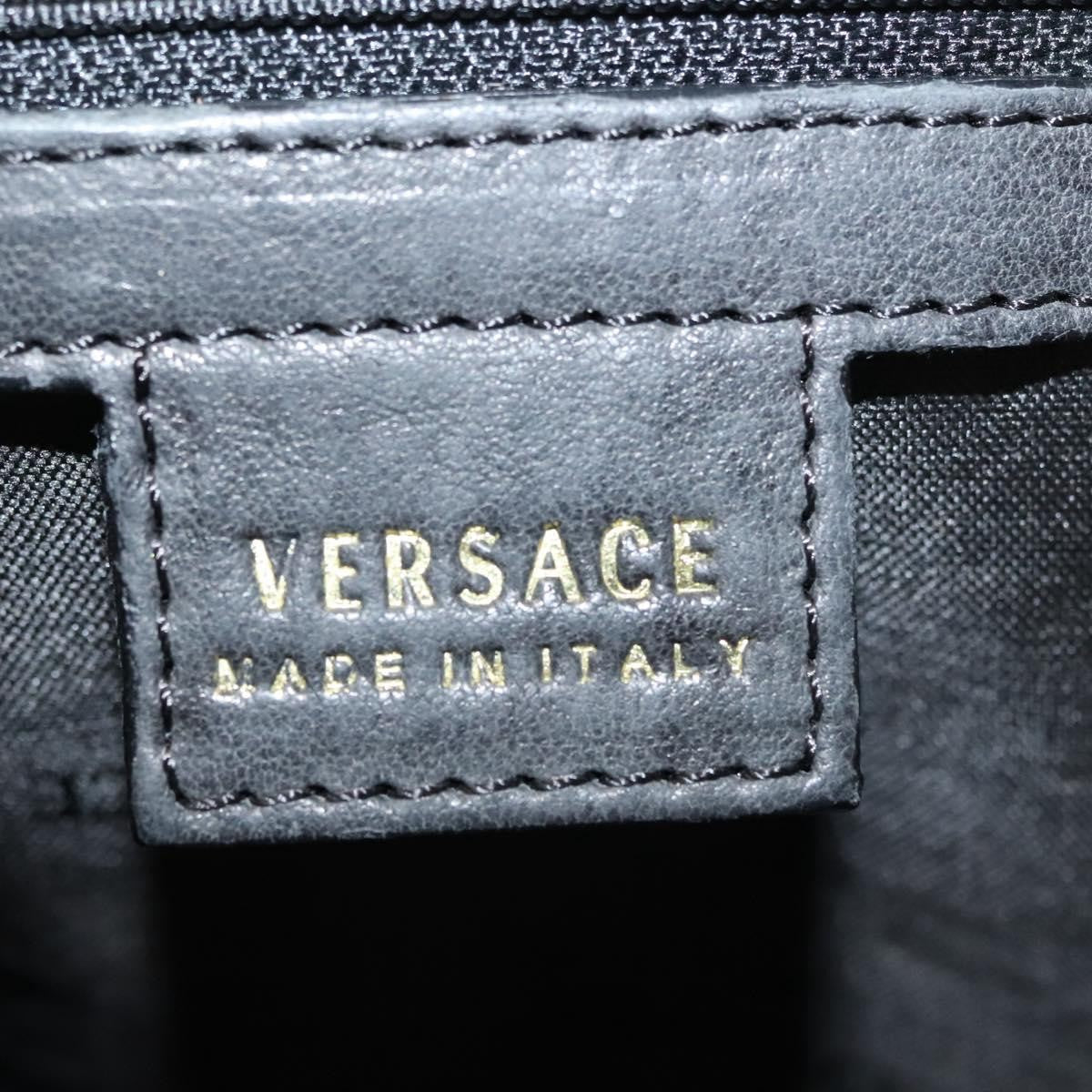 Versace Medusa Tote Leather, BLACK, LEATHER, Tote bag