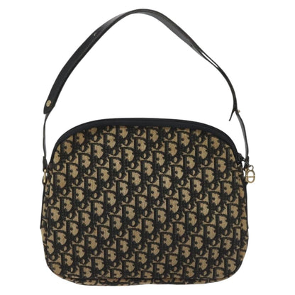 Christian Dior Vintage Trotter Shoulder Bag Canvas, BLACK, CANVAS, Shoulder bag
