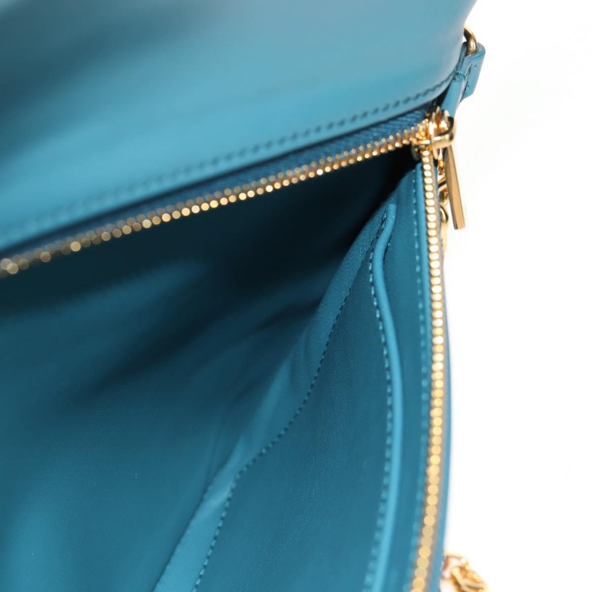 Christian Dior DiorDouble Chain Bag Leather, BLUE, LEATHER, Shoulder bag