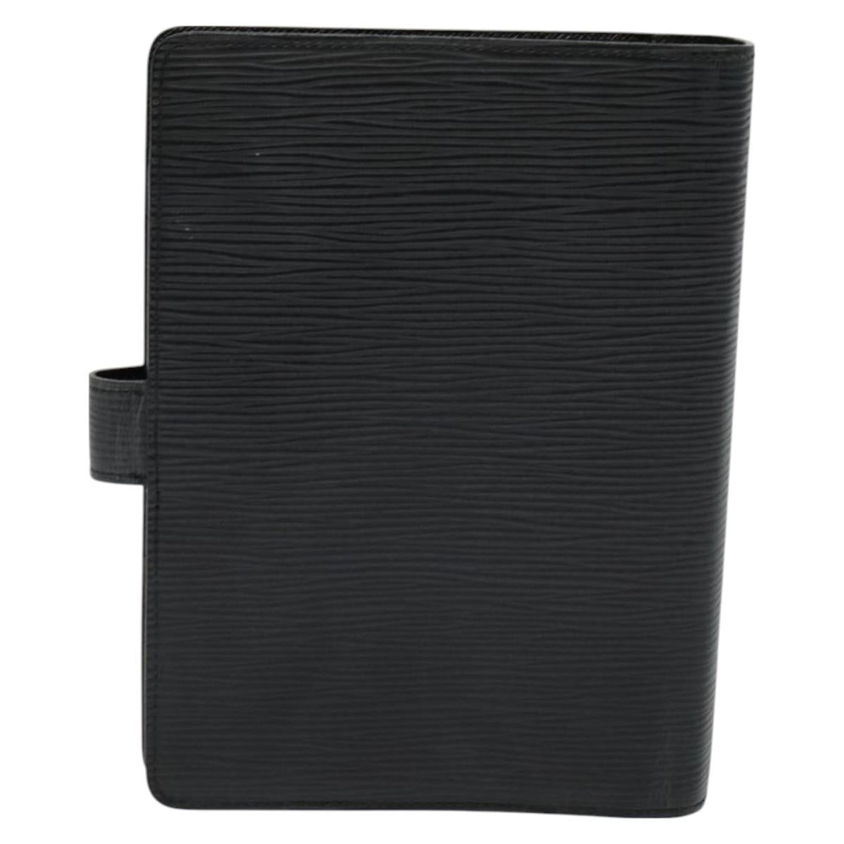 Louis Vuitton Agenda Cover Epi Leather, BLACK, LEATHER, Wallets