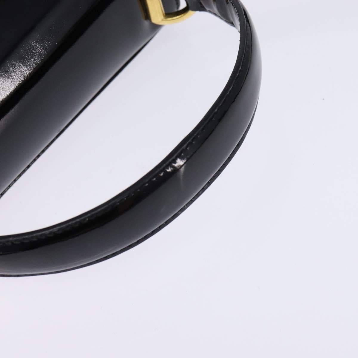 Salvatore Ferragamo Vintage Vara Bow Top Handle Bag Patent Leather, BLACK, PATENT_LEATHER, Handbag