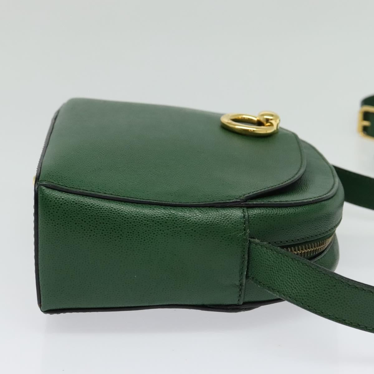 Celine Shoulder Bag Leather, GREEN, LEATHER, Shoulder bag