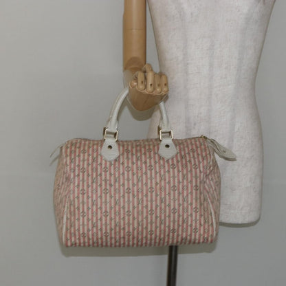 Louis Vuitton Speedy Handbag Mini Lin, PINK, CANVAS, Handbag