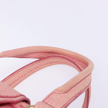 Celine Ella Satchel Leather, PINK, LEATHER, Handbag