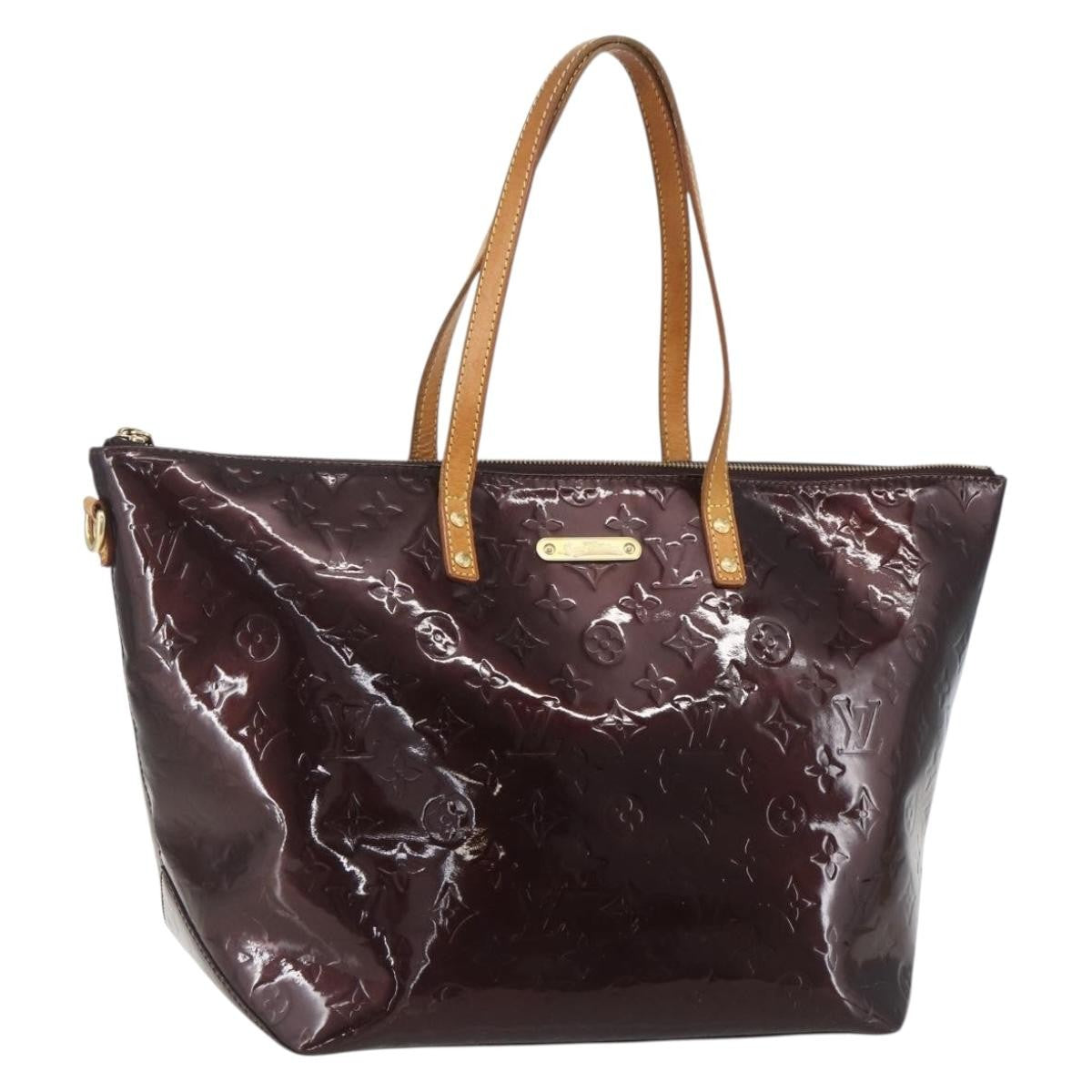 Louis Vuitton Bellevue Handbag Monogram Vernis, BURGUNDY, PATENT_LEATHER, Tote bag