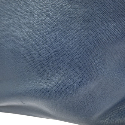 Prada Soft Triple Pocket Convertible Tote Saffiano Leather, BLUE, LEATHER, Tote bag