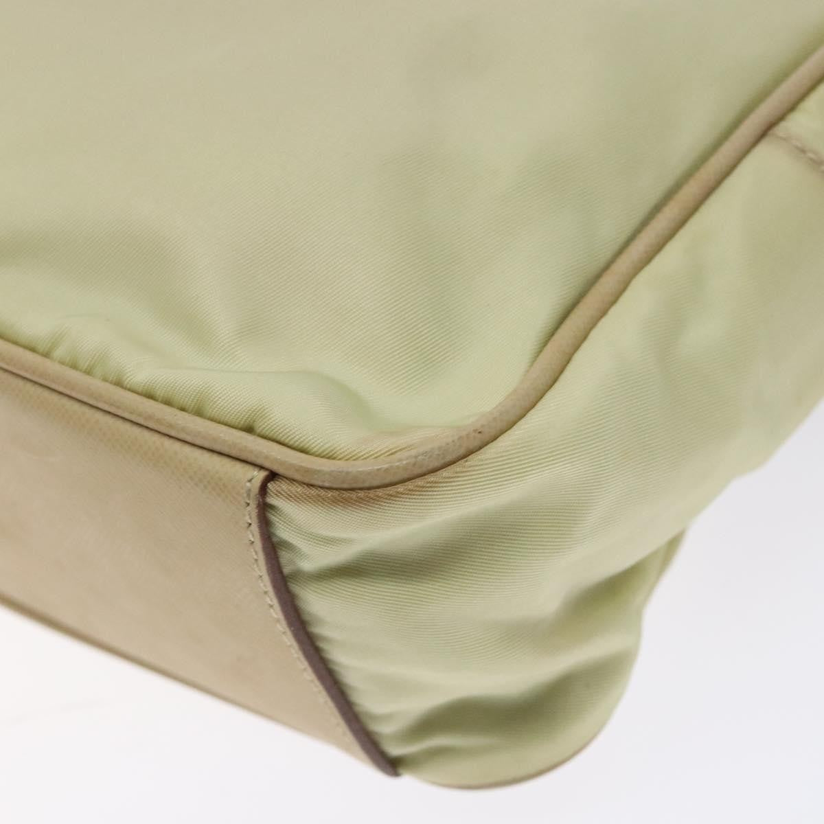 Prada Vintage Zip Handbag Tessuto, BEIGE, NYLON, Handbag