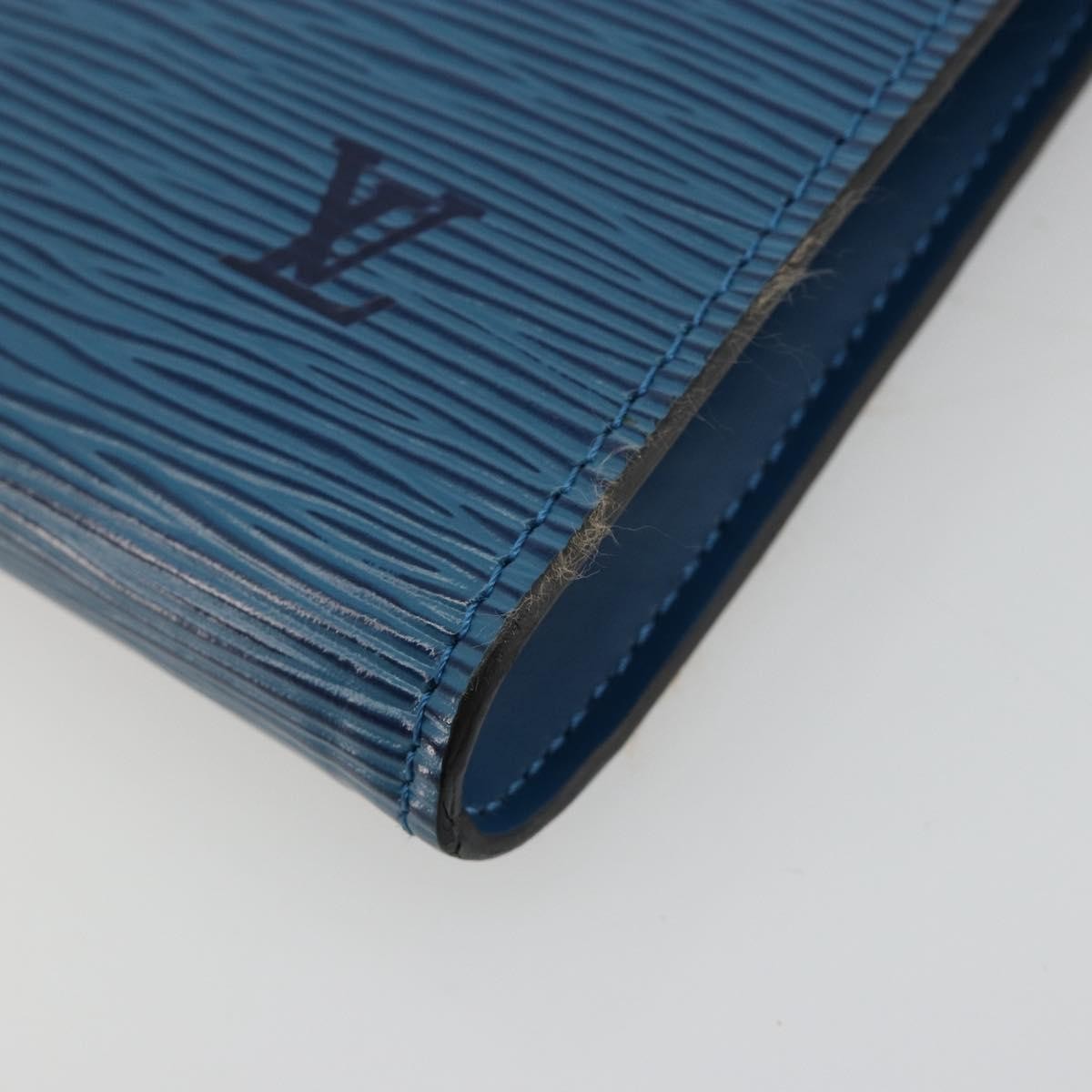 Louis Vuitton Pochette Accessoires Epi Leather, Blue, Leather, Clutch