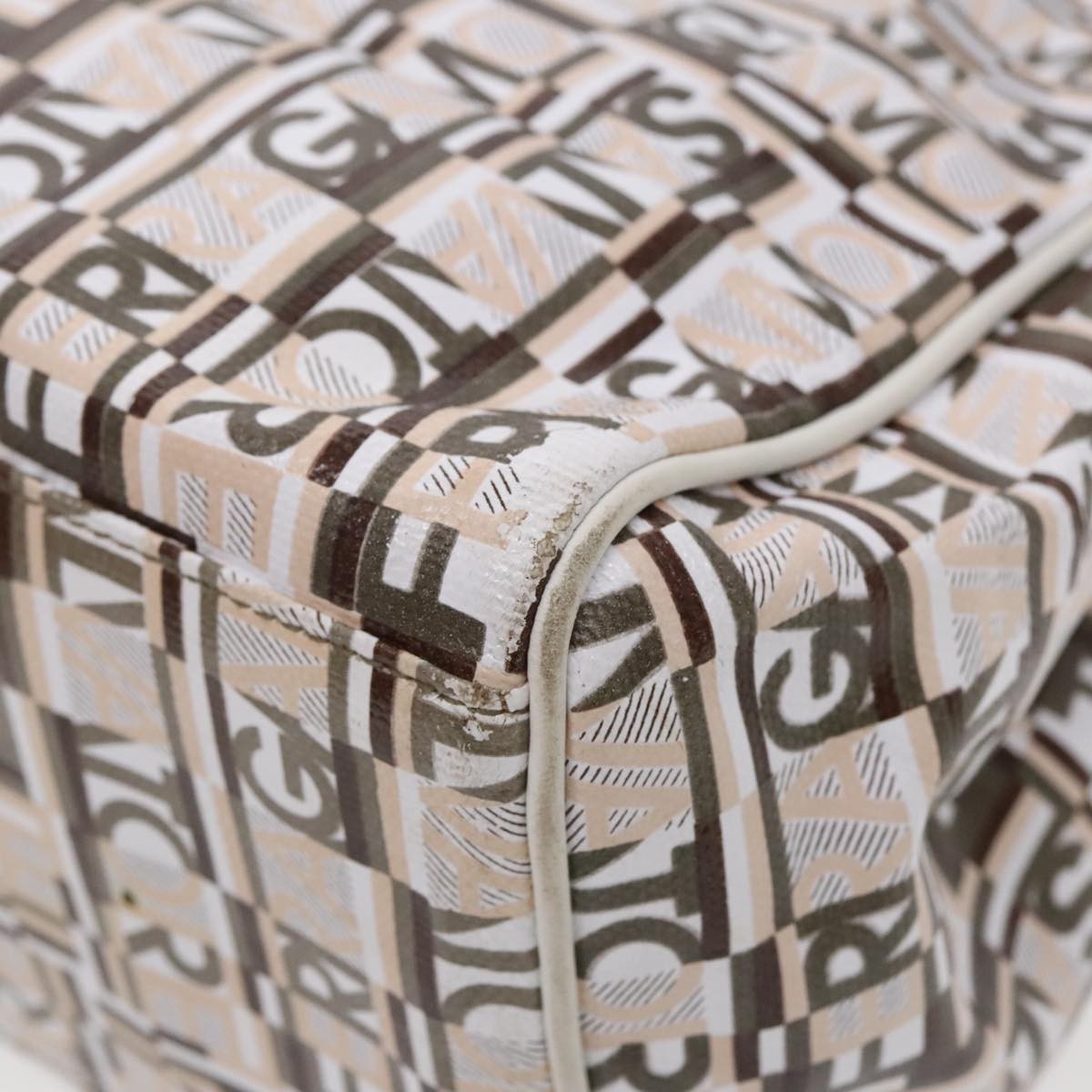 Salvatore Ferragamo Gancini Tote Leather, WHITE, LEATHER, Tote bag