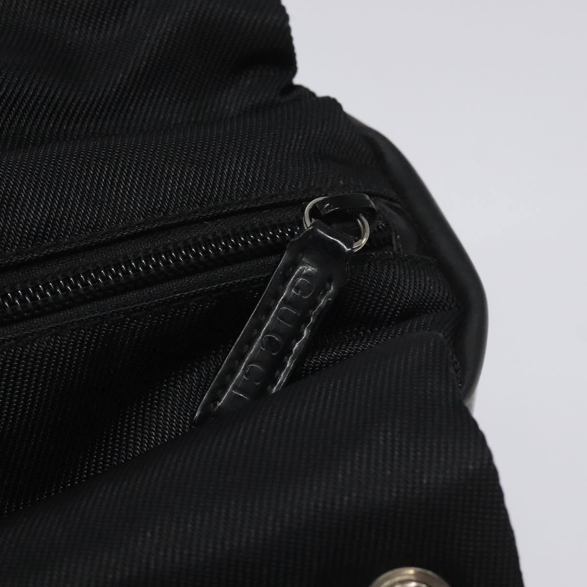 Gucci Bamboo Top Handle Tote Nylon, BLACK, NYLON, Tote bag