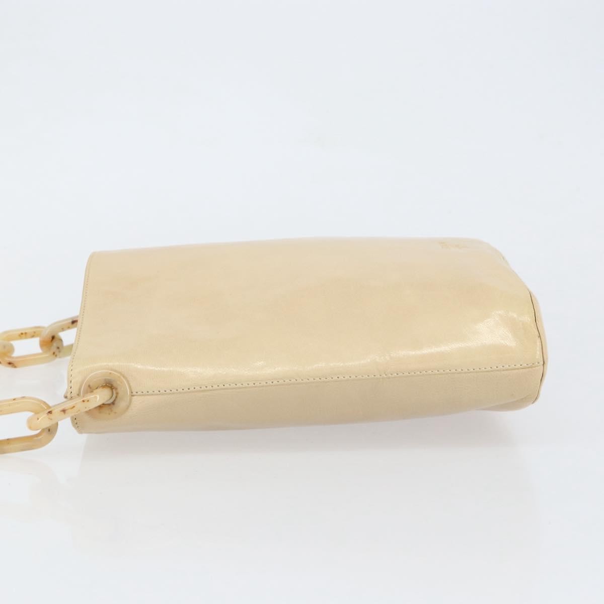 Prada Vintage Shoulder Bag Leather, BEIGE, LEATHER, Shoulder bag