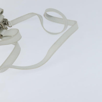 Salvatore Ferragamo Gancini handbag Leather, WHITE, LEATHER, Handbag