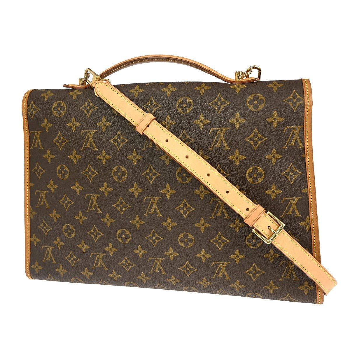Louis Vuitton Beverly Briefcase Monogram Canvas, BROWN, CANVAS, Briefcase