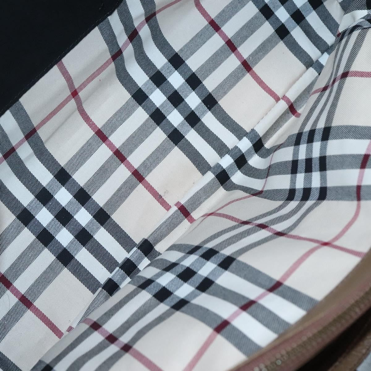 Burberry Nova Check Tote Leather, BROWN, LEATHER, Tote bag