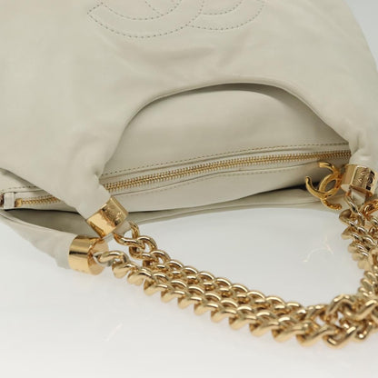 Chanel Rodeo Drive Zip Hobo Lambskin, WHITE, LEATHER, Handbag