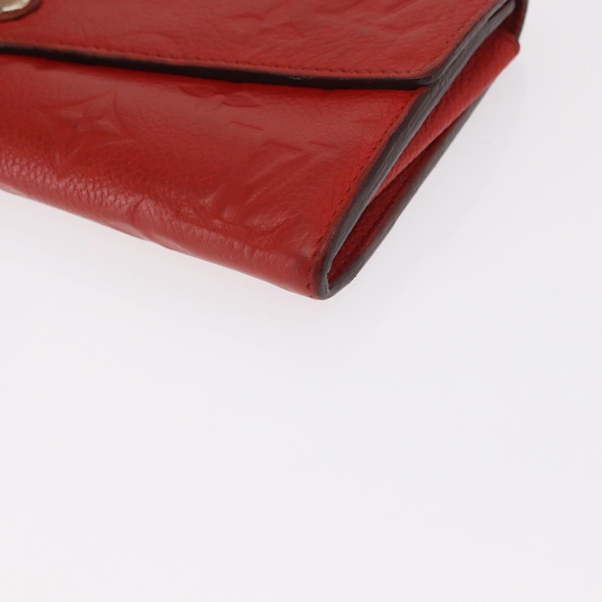 Louis Vuitton Sarah Wallet NM Monogram Empreinte Leather, ORANGE, LEATHER, Wallets
