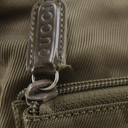 Gucci Vintage Bamboo Shoulder Bag Nylon, KHAKI, NYLON, Shoulder bag