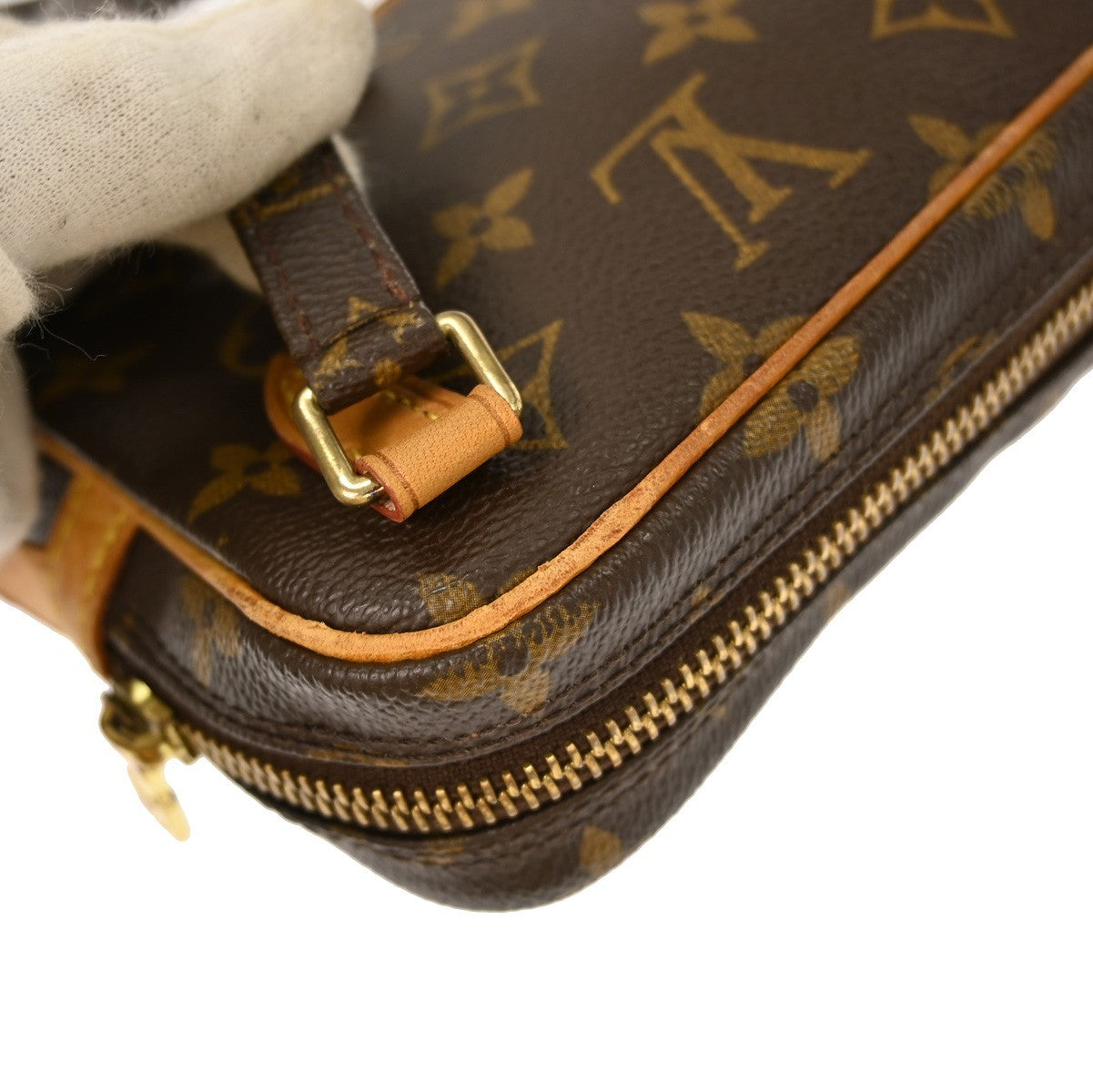 Louis Vuitton Pochette Marly Bandouliere Bag Monogram Canvas, BROWN, CANVAS, Shoulder bag