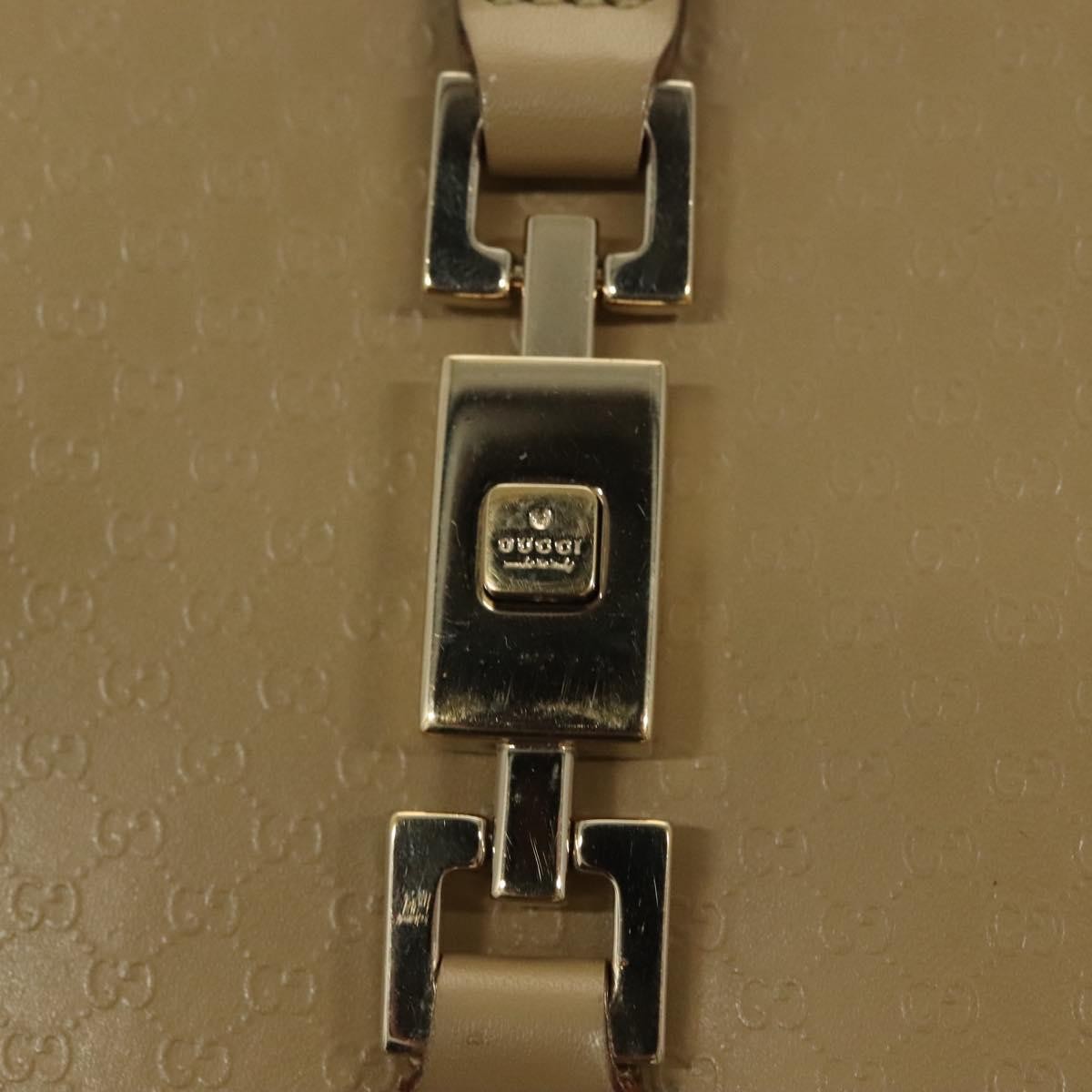 Gucci Vintage Jackie Handbag Leather, BEIGE, LEATHER, Handbag