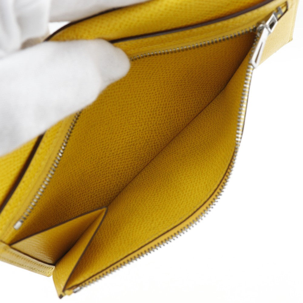 Hermes Bearn Wallet Epsom, YELLOW, LEATHER, Wallets