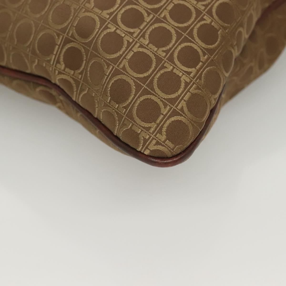 Salvatore Ferragamo Gancini Tote Gancini Canvas, BROWN, CANVAS, Tote bag