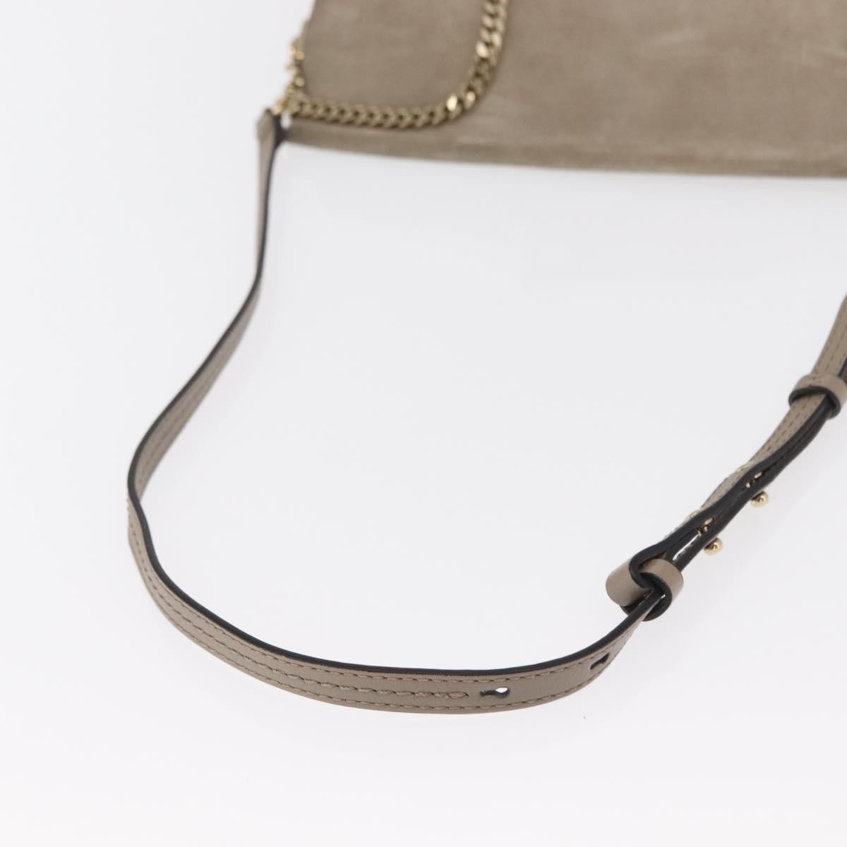 Chloe Faye Shoulder Bag Leather and Suede, BEIGE, SUEDE, Shoulder bag