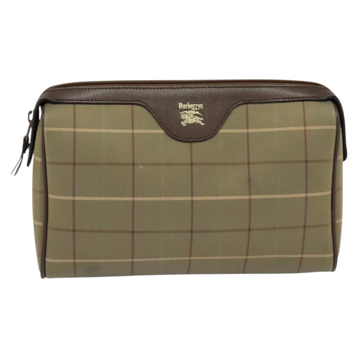Burberry Nova check Pochette Canvas, BEIGE, CANVAS, Clutche & pouche