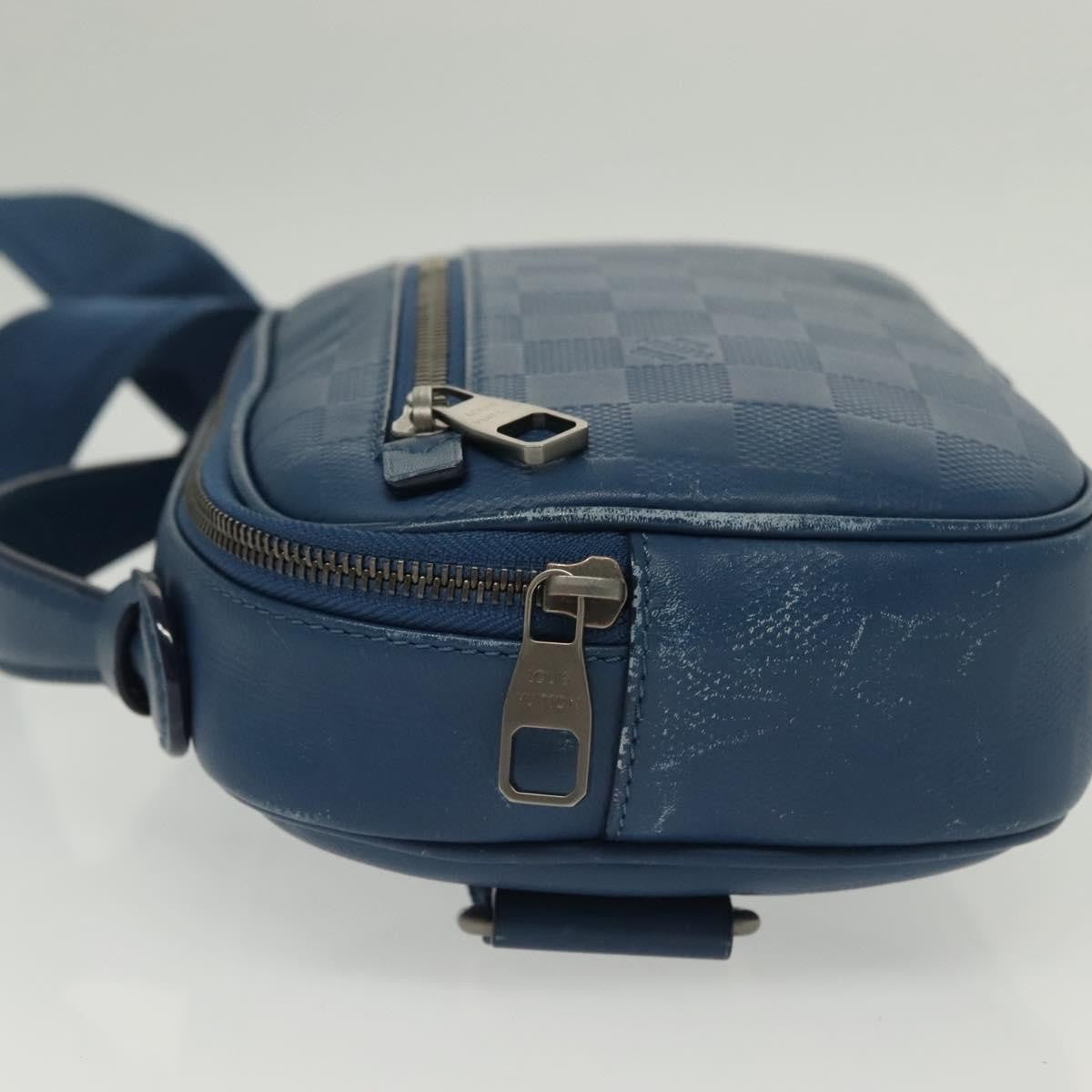 Louis Vuitton Ambler Bag Damier Infini Leather, BLUE, LEATHER, Shoulder bag