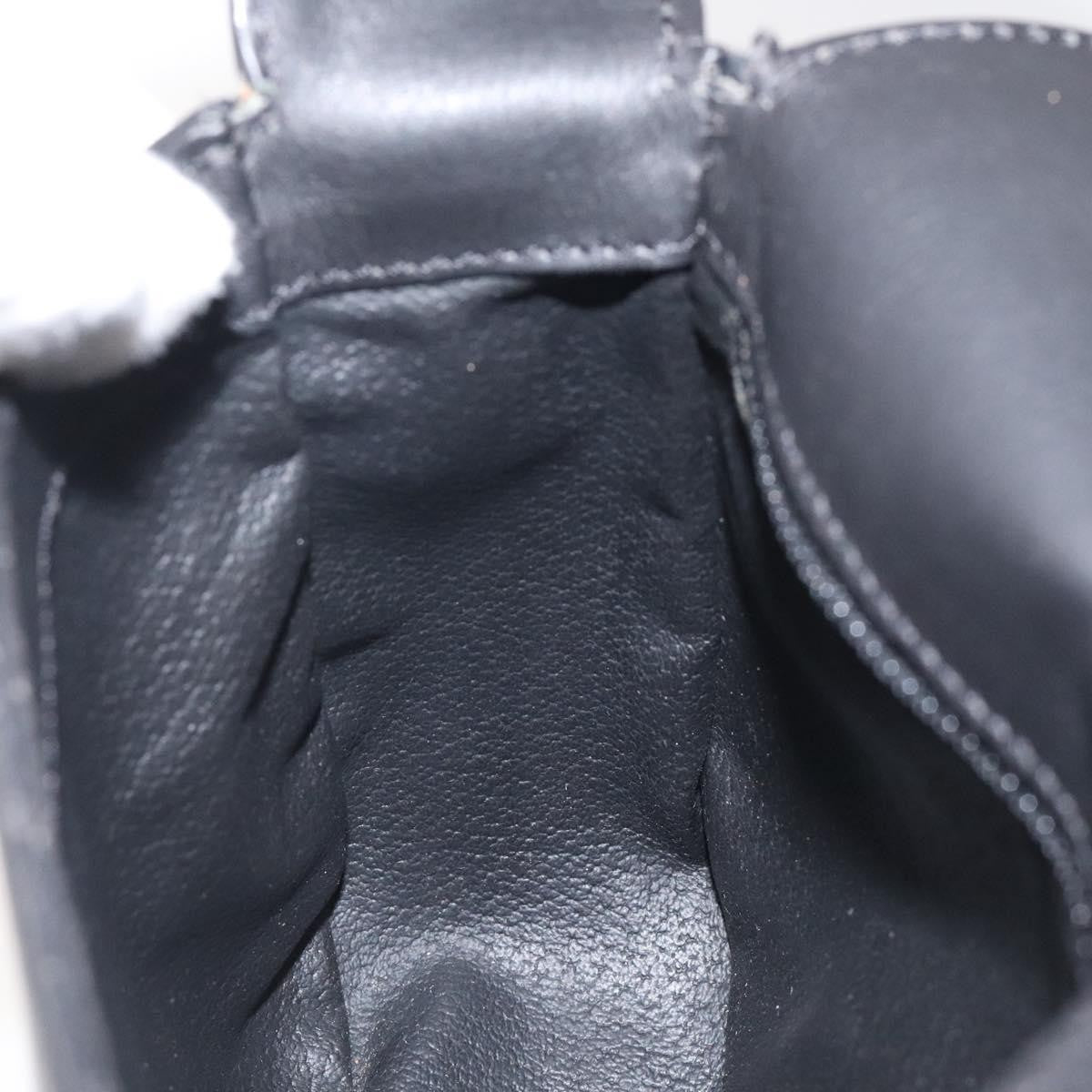 Celine Vintage Circle Logo Crossbody Bag Leather, BLACK, LEATHER, Shoulder bag