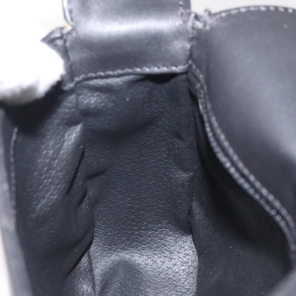 Celine Vintage Circle Logo Crossbody Bag Leather, BLACK, LEATHER, Shoulder bag