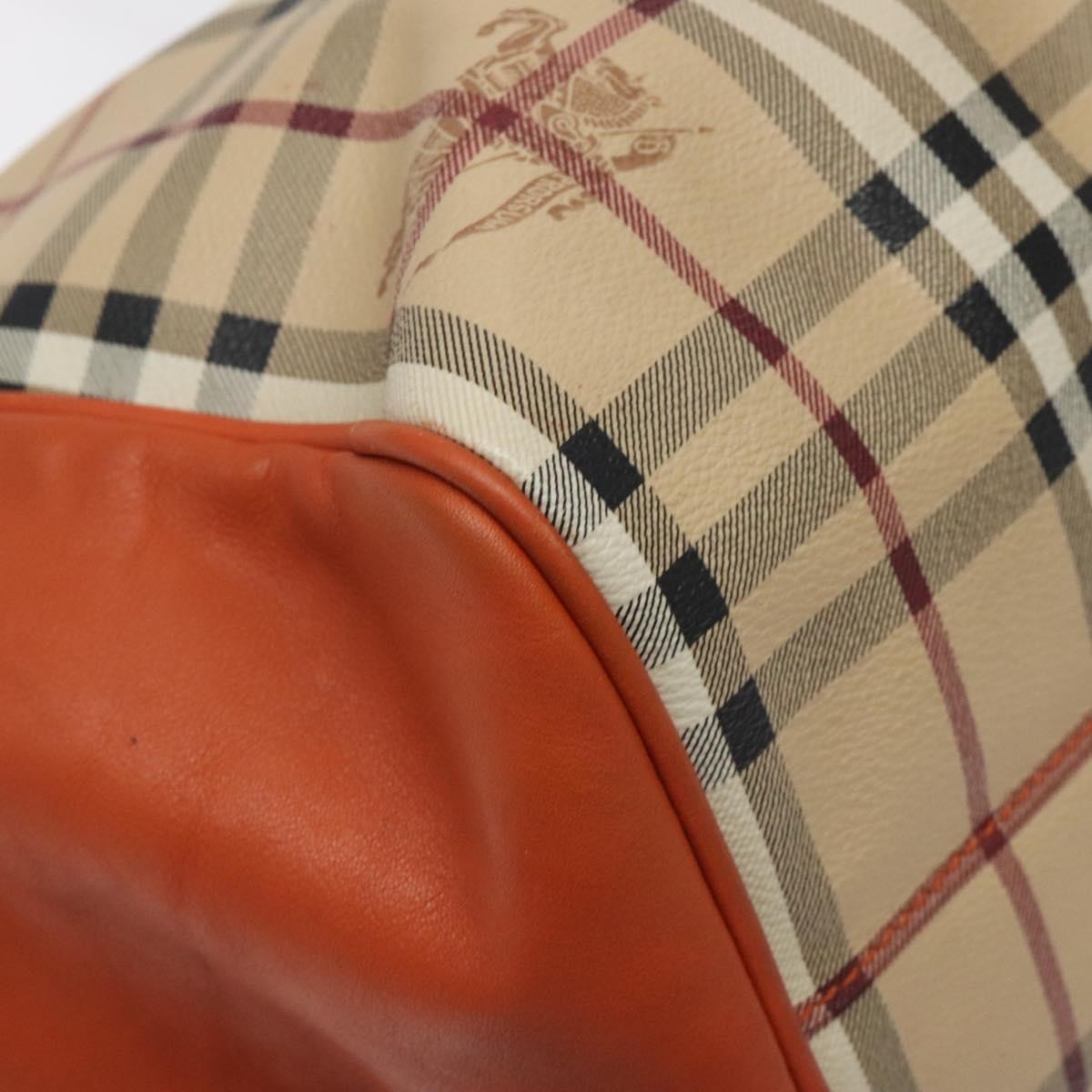 Burberry Canterbury Panels Tote Haymarket Coated Canvas and Leather, BEIGE, PVC, Tote bag