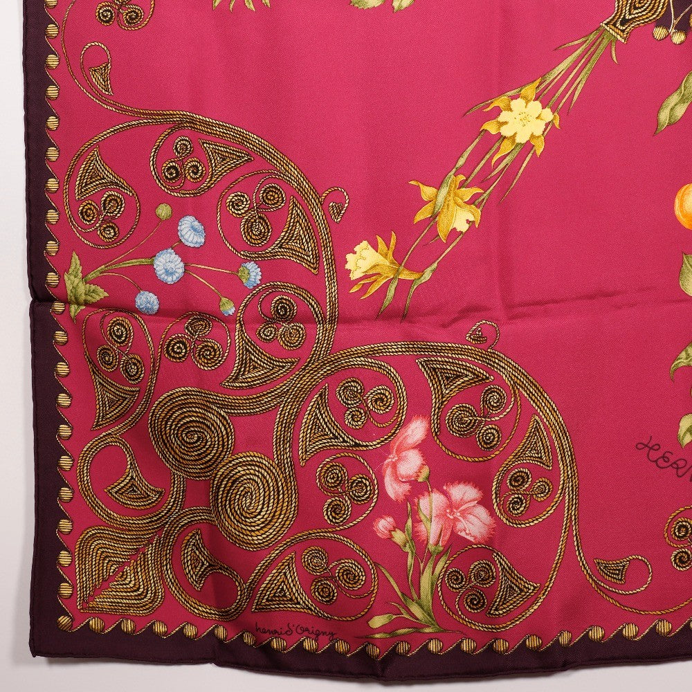 Hermes Carré 90 Silk multicolor, RED, SILK, Scarve & shawl