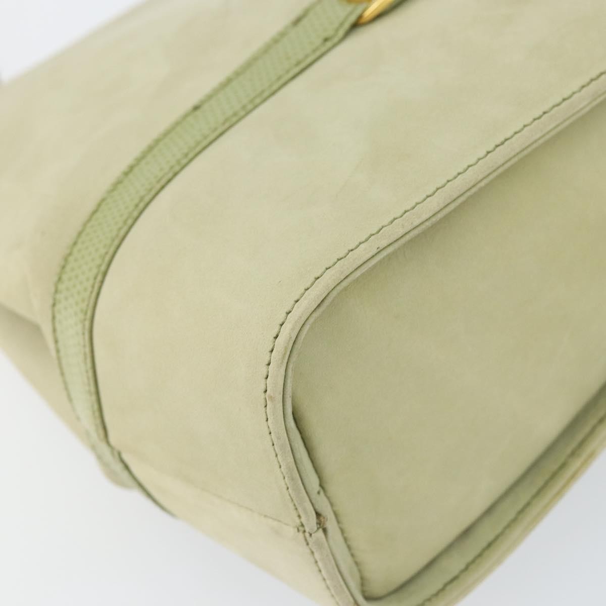 Salvatore Ferragamo Vala Shoulder Bag Suede, GREEN, SUEDE, Shoulder bag