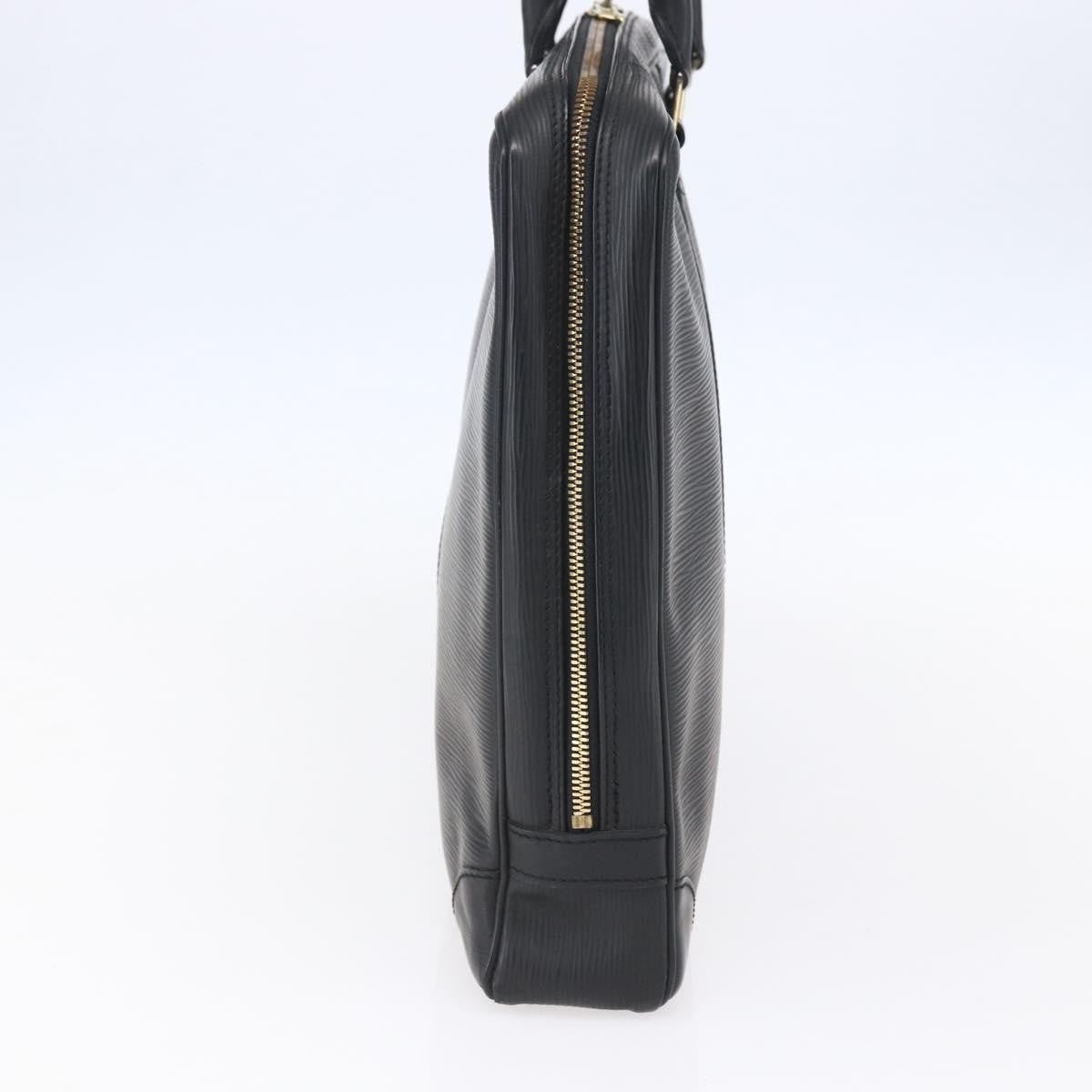 Louis Vuitton Porte Documents Voyage Epi Leather, BLACK, LEATHER, Briefcase