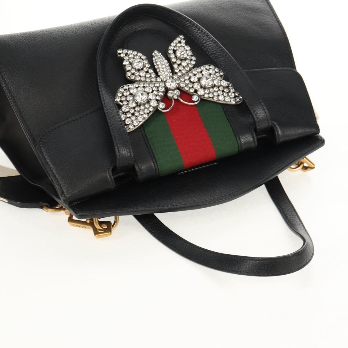 Gucci Totem Top Handle Bag Leather, BLACK, LEATHER, Handbag
