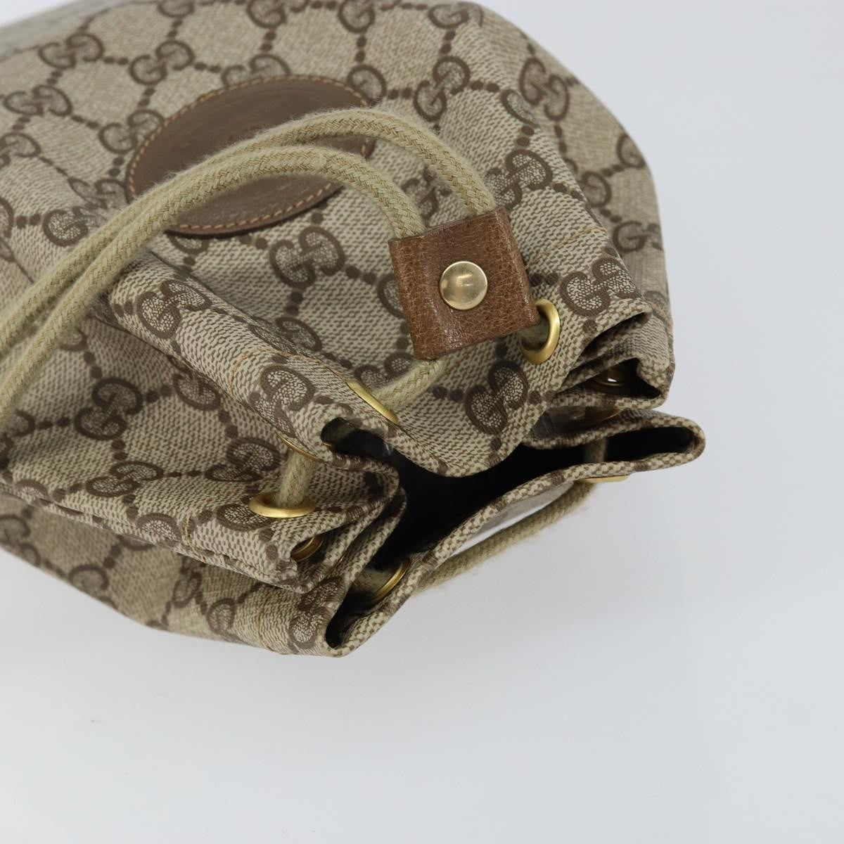 Gucci Drawstring Bucket Bag GG Canvas, BEIGE, CANVAS, Clutche & pouche