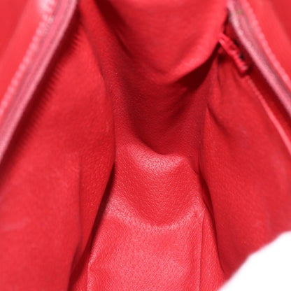 Celine Circle logo Leather, Burgundy, Leather, Tote Bag