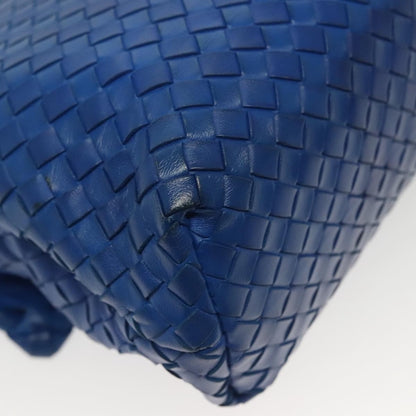 Bottega Veneta Olimpia Shoulder Bag Intrecciato Nappa, BLUE, LEATHER, Shoulder bag