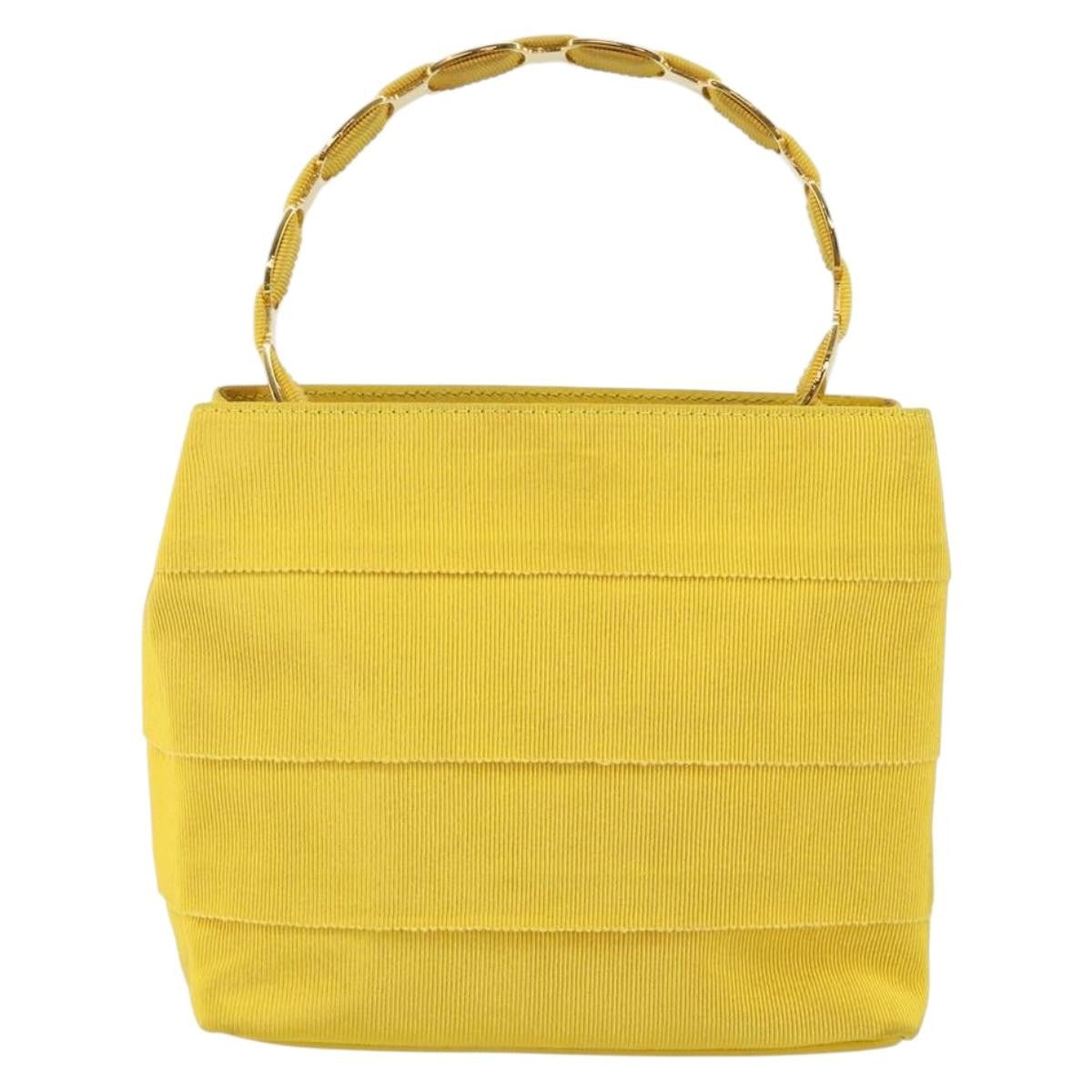 Salvatore Ferragamo Vala Handbag Nylon, YELLOW, NYLON, Handbag