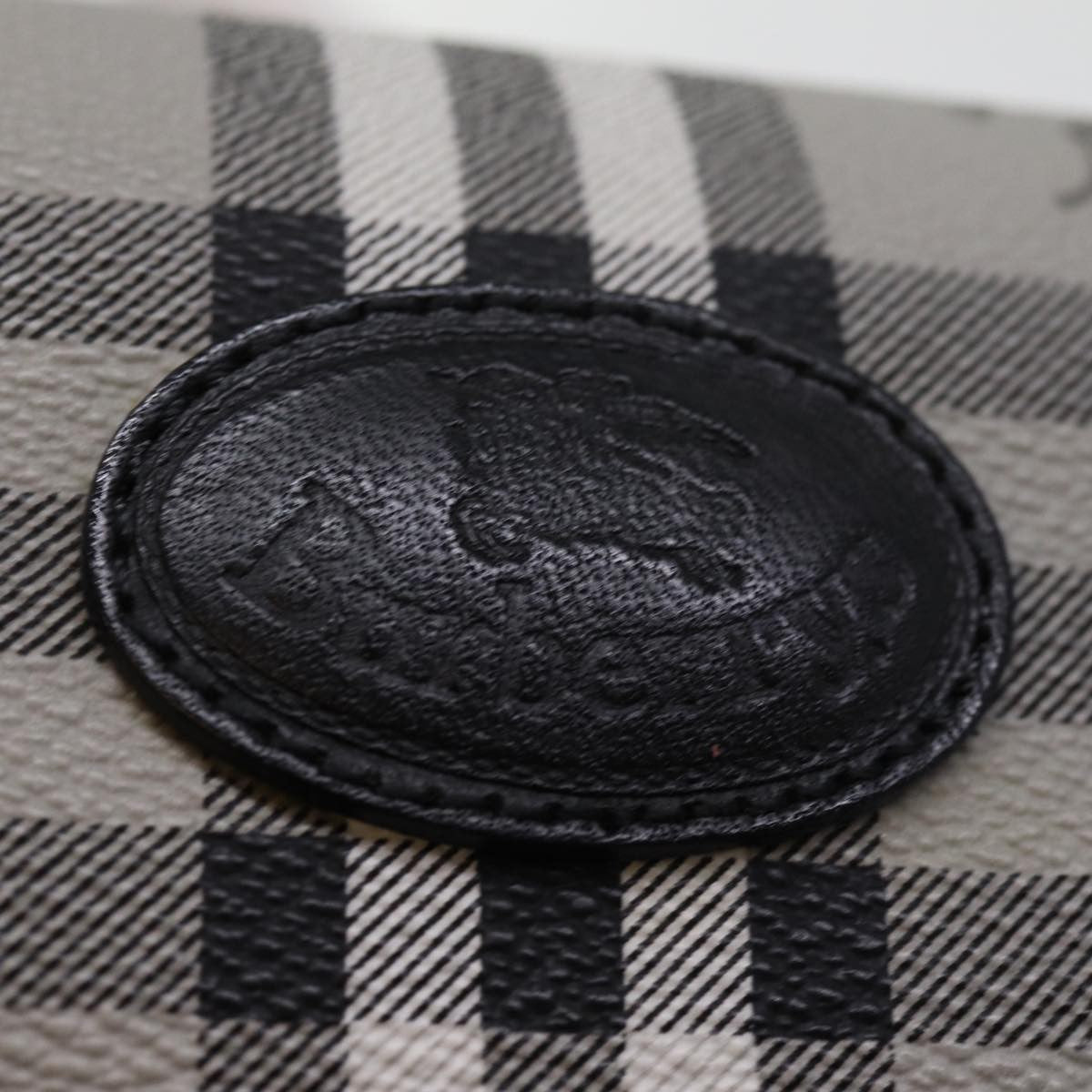 Burberry Nova check Pochette Canvas, GRAY, CANVAS, Clutche & pouche