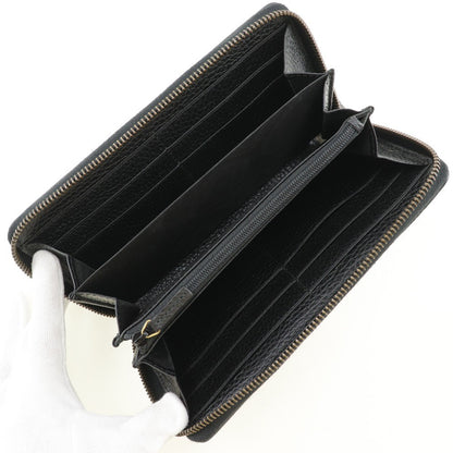 Gucci GG Marmont Zip Around Wallet Leather, BLACK, LEATHER, Wallets