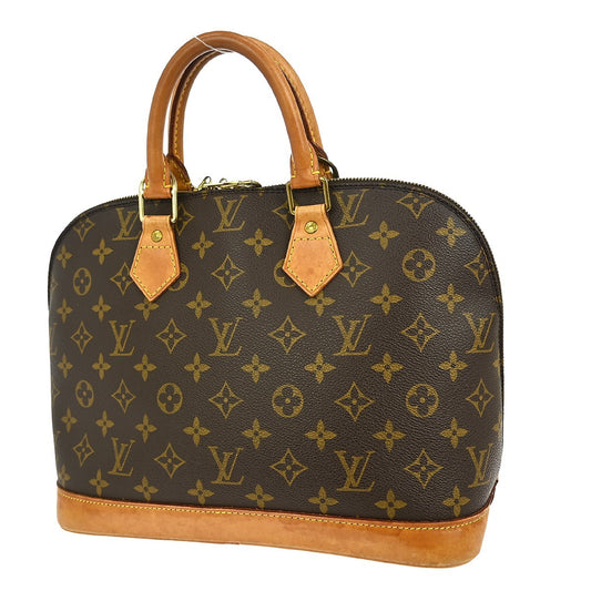Louis Vuitton Alma Handbag Monogram Canvas, BROWN, CANVAS, Handbag