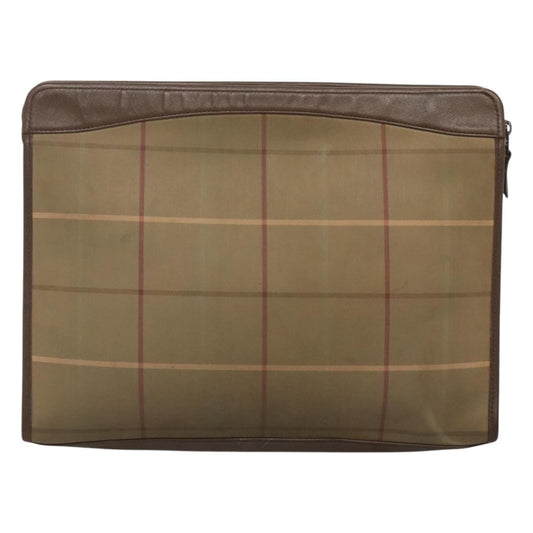 Burberry Nova check Pochette Canvas, BEIGE, CANVAS, Clutche & pouche