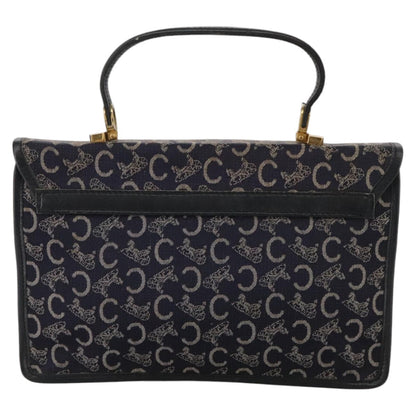 Celine C Sulky Handbag Canvas, NAVY, CANVAS, Handbag